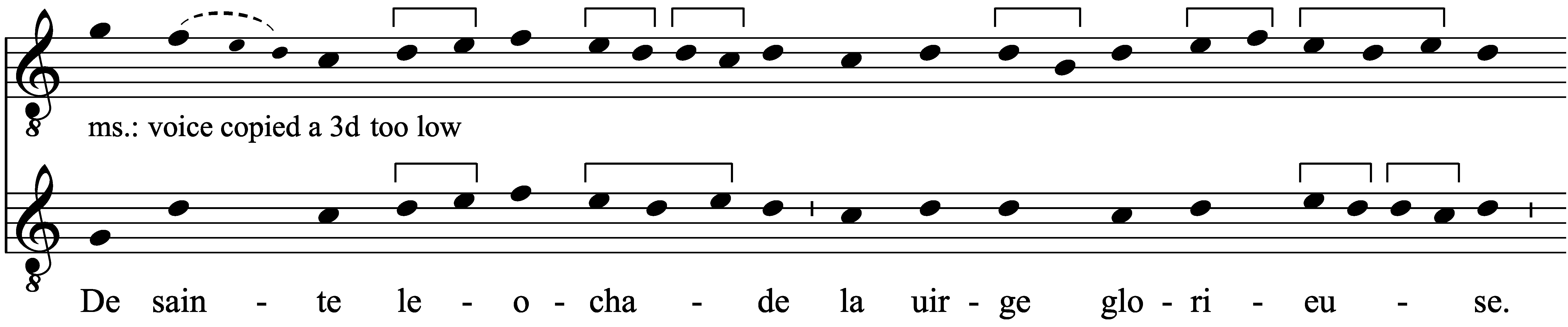 Work musical notation